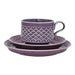 J.H. Quistgaard Cordial Palet Tea Cup purple, vintage tea cup Quistgaard Cordial Palet